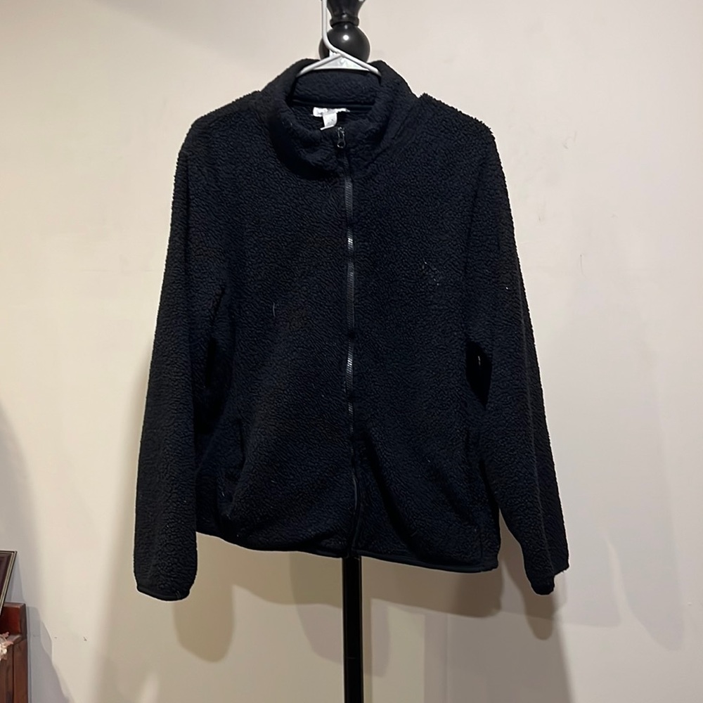 Black fuzzy jacket